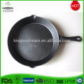 2017 new pre-seasoned black round cast iron cooking pan